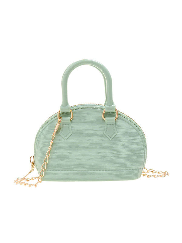 Chains Geometric Zipper Crossbody Bags Satchels