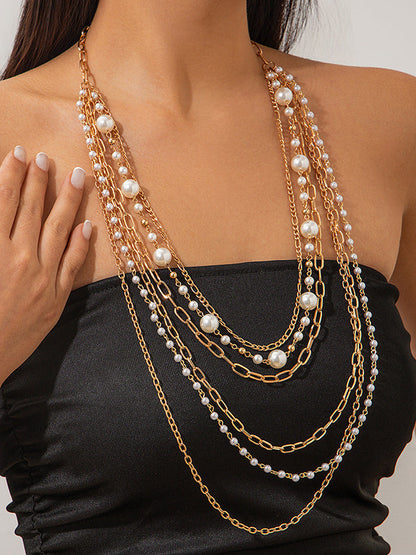 Normcore Geometric Layered Necklaces Accessories