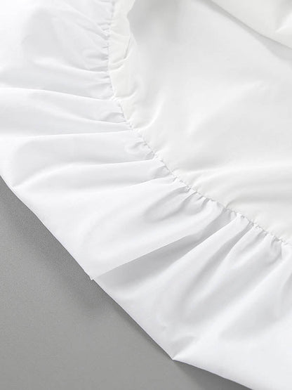 Loose Sleeveless Pleated Solid Color Split-Joint Spaghetti-Neck Midi Dresses