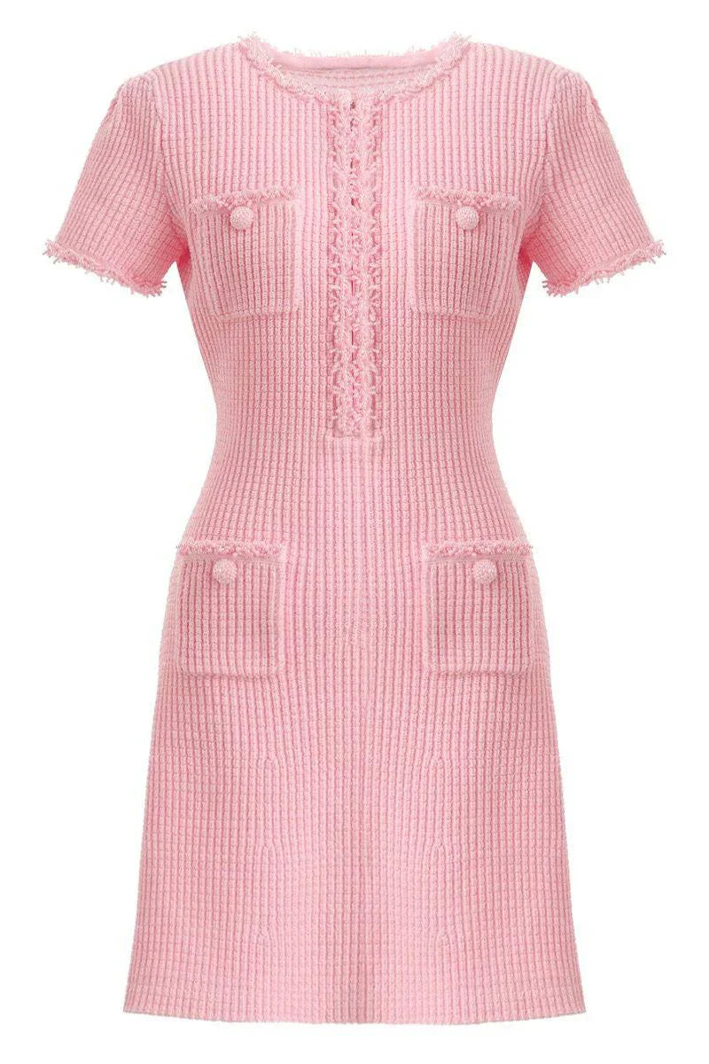 NADIA Tweed Mini Dress | Elegant Short Sleeve Dress