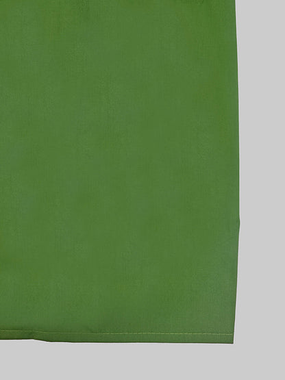 Robe longue ample à manches courtes et poches plissées, couleur unie, col en V fendu 