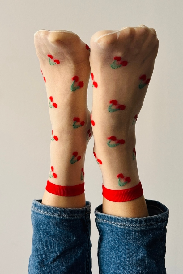 Cherries Fruit Socks