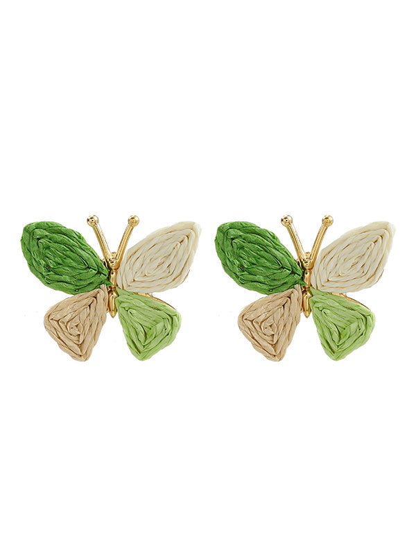 Boucles d'oreilles pendantes en forme de papillon 