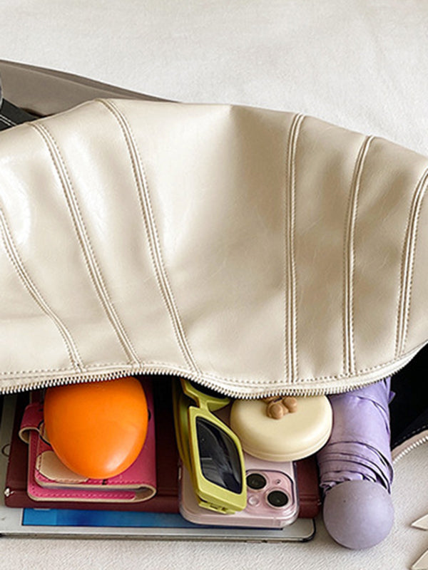 Geometric Split-Joint Zipper Bags Crossbody Bags