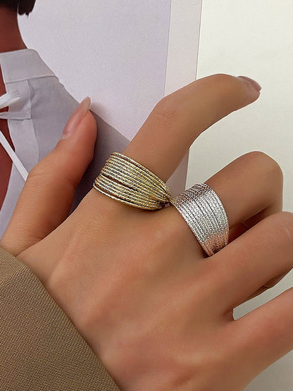 Bagues creuses réglables à paillettes de couleur unie, accessoires 