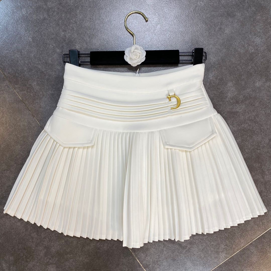 ADARA Mini Skirt with Short WHITE