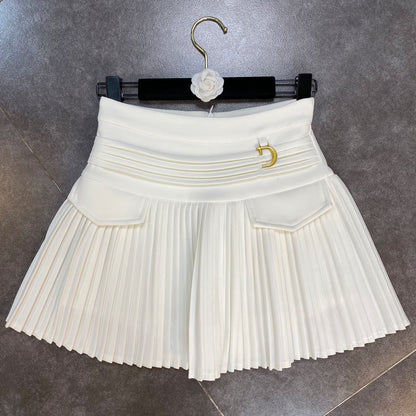 ADARA Mini Skirt with Short WHITE