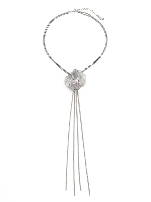 Flower Shape Tasseled Necklaces Accessories
