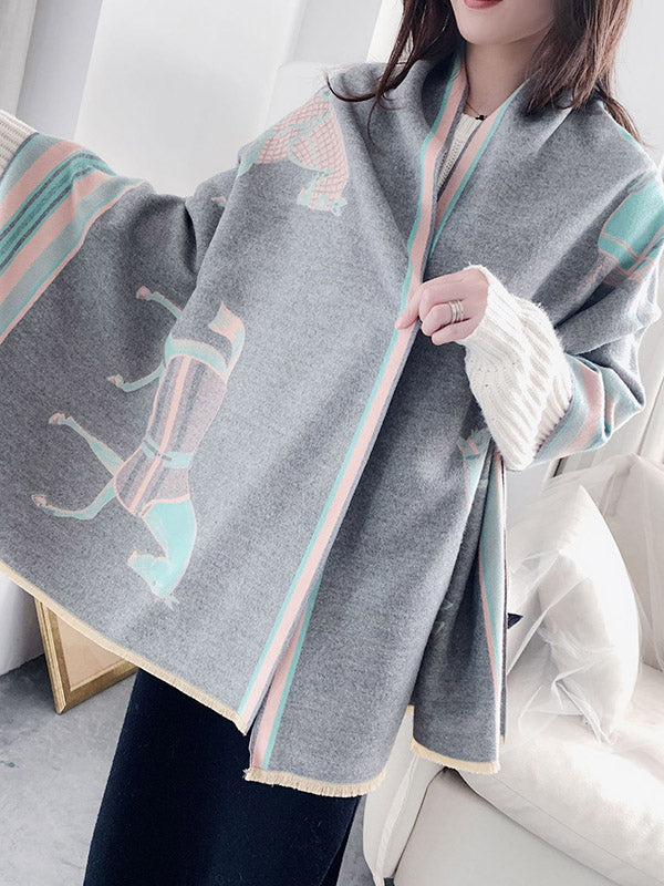 Châle et écharpe originaux à imprimé dessin animé 