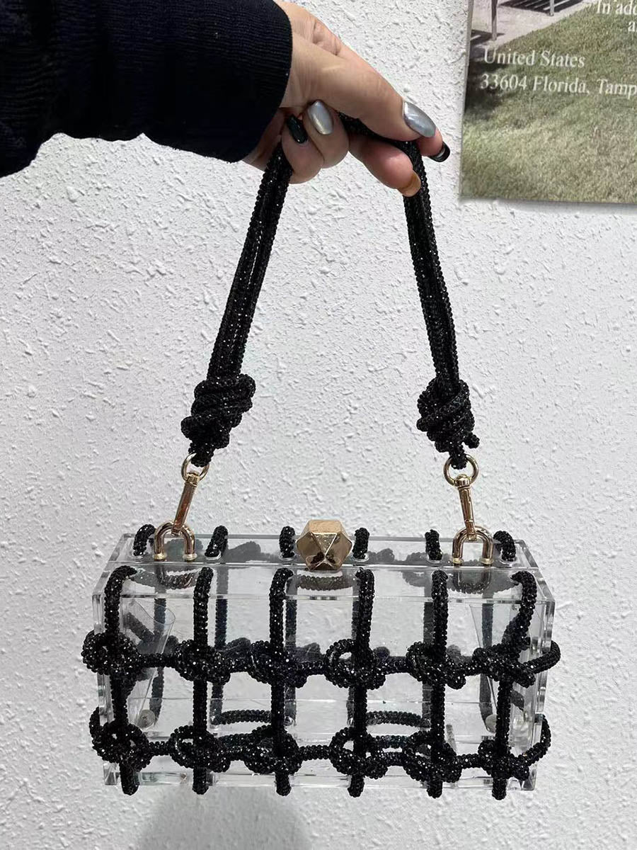 Shiny Geometric Satchels Bags