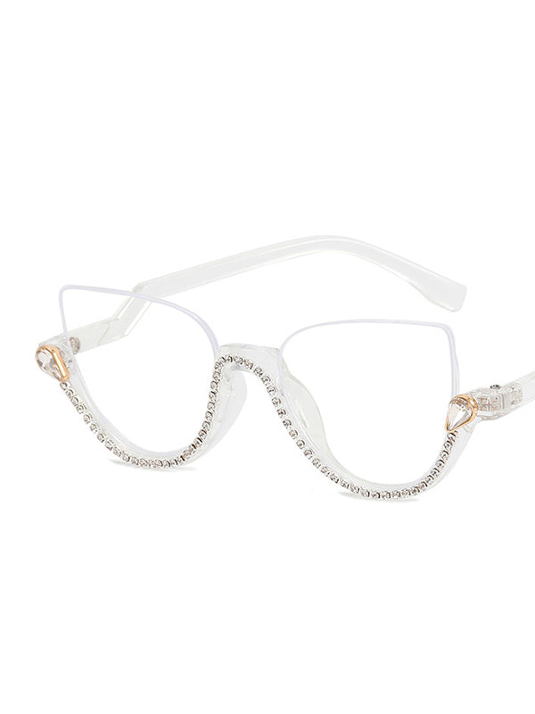 Sun-Protection Geometric Sunglasses Accessories WHITE One_size
