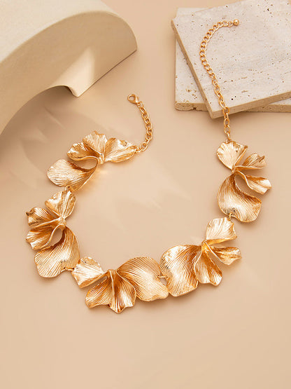 Flower Print Solid Color Necklaces Accessories