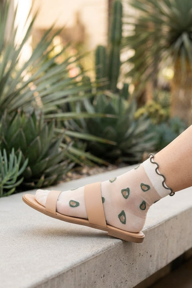 Bundled Pack. Whimsical Ruffle Edge Sheer Socks
