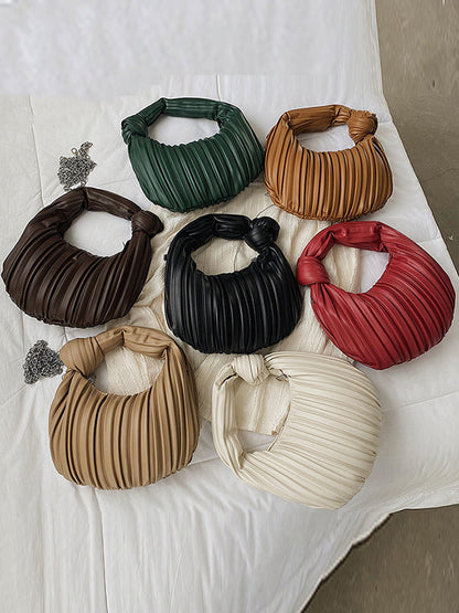 Pleated Split-Joint Zipper Bags Accessories Handbags Shoulder Bags