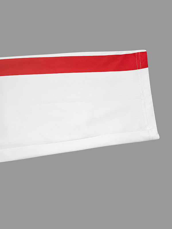 Loose Straight Leg Contrast Color Split-Joint Striped Pants Trousers