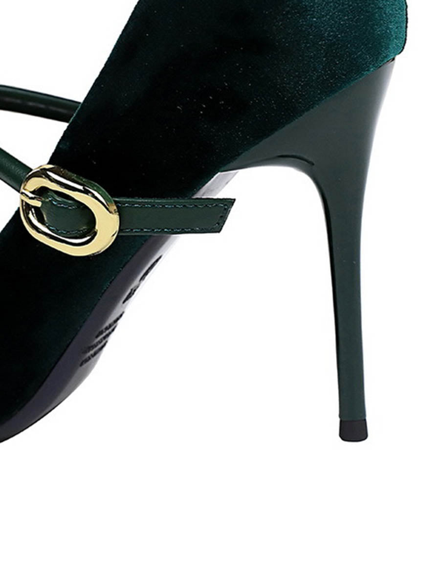 Buckle Pointed-Toe Pumps