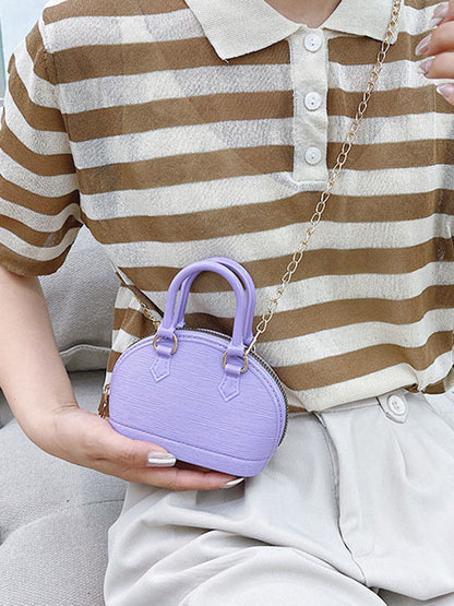 Chains Geometric Zipper Crossbody Bags Satchels