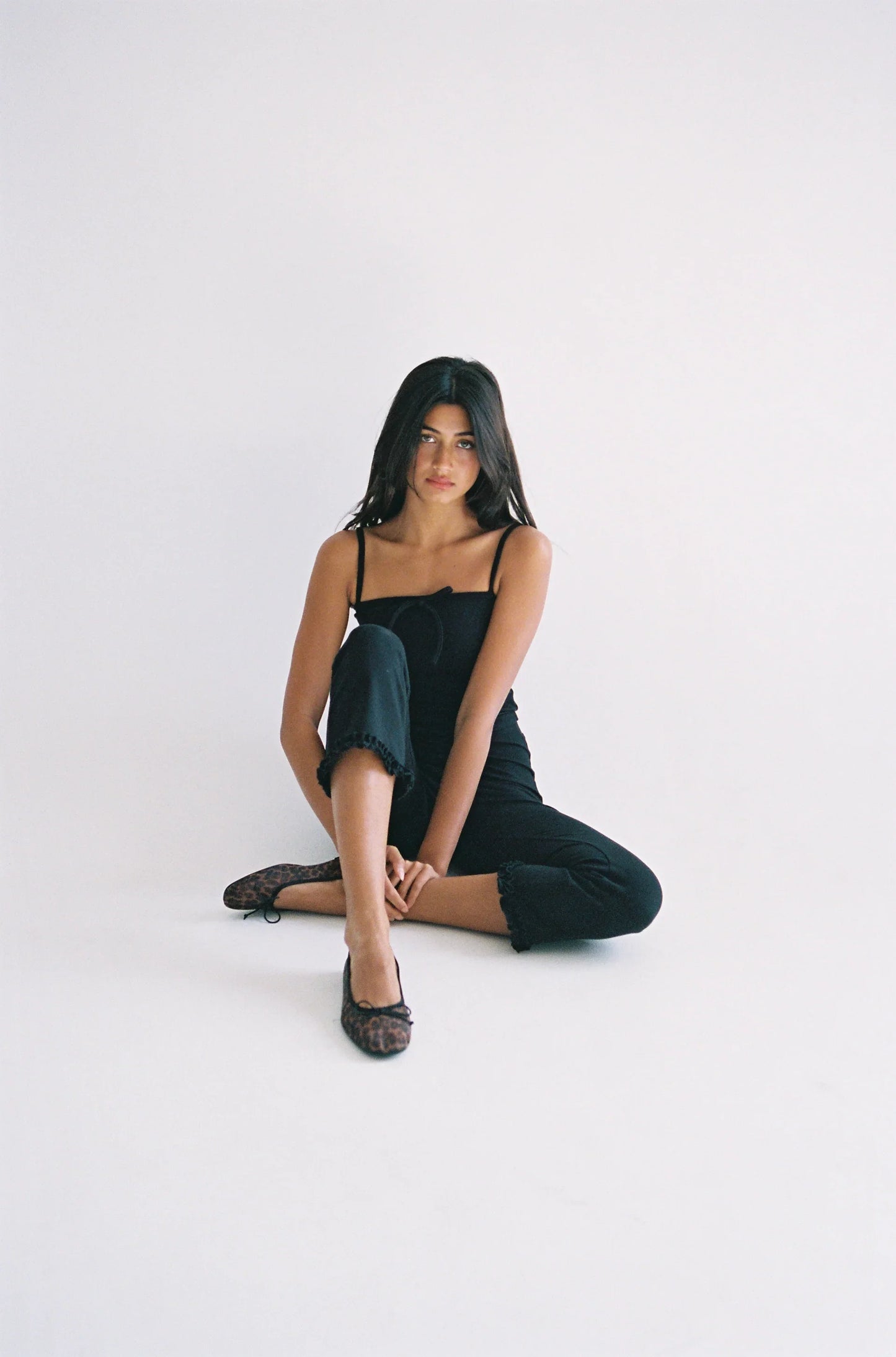 Women Vintage Capri Pants | Y2K | High Waist Trousers | Ruffled Hem