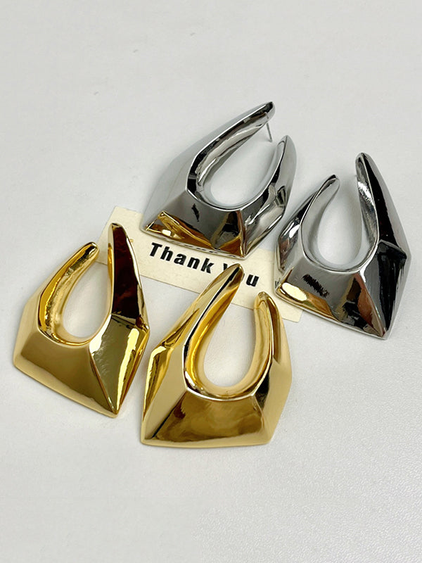 Boucles d'oreilles pendantes creuses géométriques Normcore 