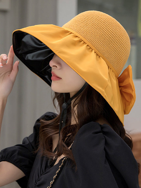 Chapeau de pêcheur à nœud fendu et protection solaire 