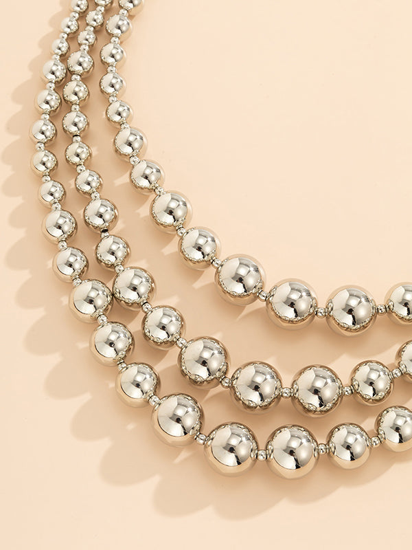 Collier géométrique multicouche original et cool punk 