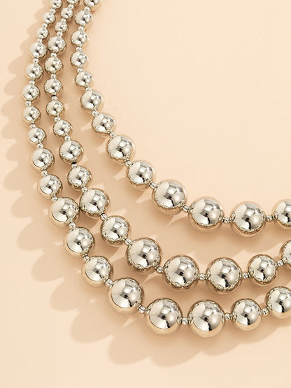 Collier géométrique multicouche original et cool punk 