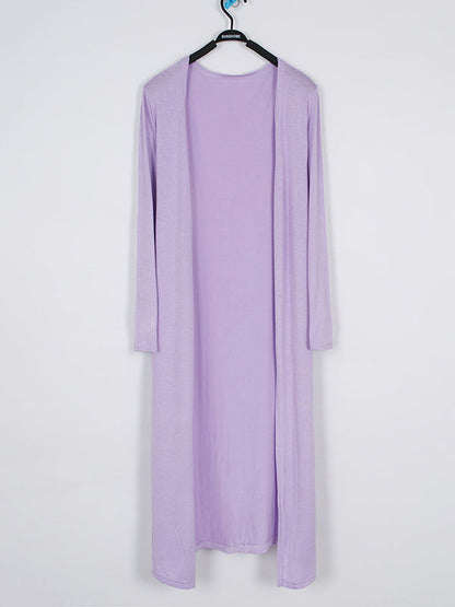 Casual Loose Long Sleeves Solid Color Outerwear