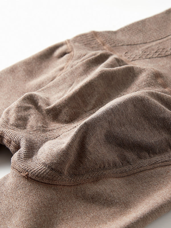 Pantalon thermique décontracté en velours à jambe skinny, couleur unie, garde au chaud 