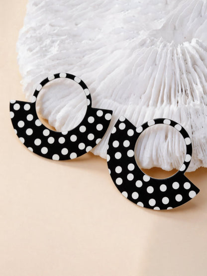 Polka-Dot Geometric Earrings Accessories