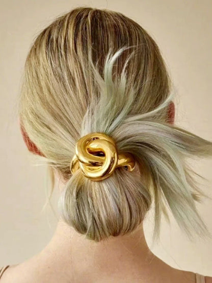 Minimalist Metal Knot Hair Tie