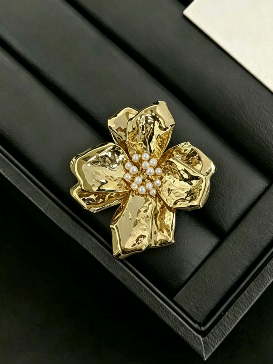 Solid Color Flower Shape Brooch Accessories