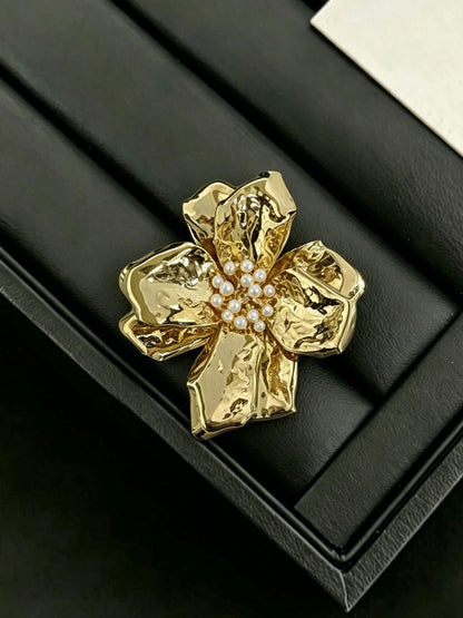 Solid Color Flower Shape Brooch Accessories