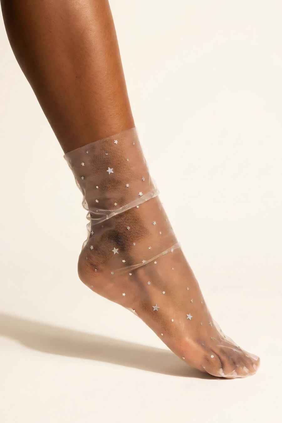 Star Soft Tulle Mesh Sheer Socks