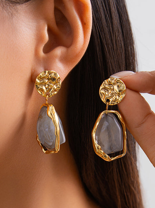 Irregularity Geometric Shiny Earrings Accessories
