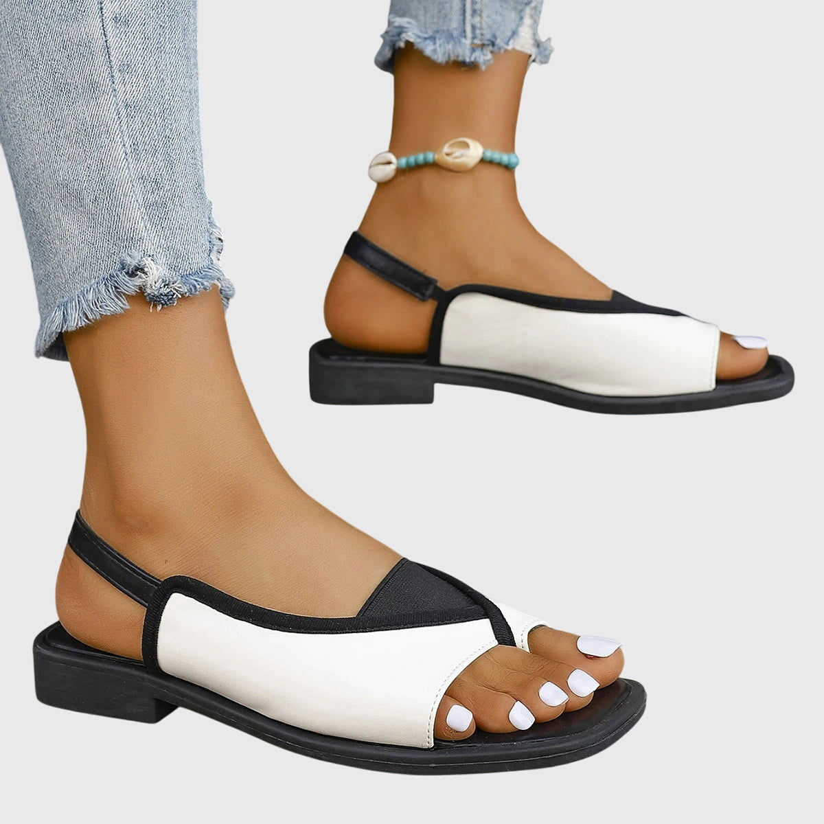 Mila | Women's Slingback Flat Sandals Open Toe Summer Shoes
