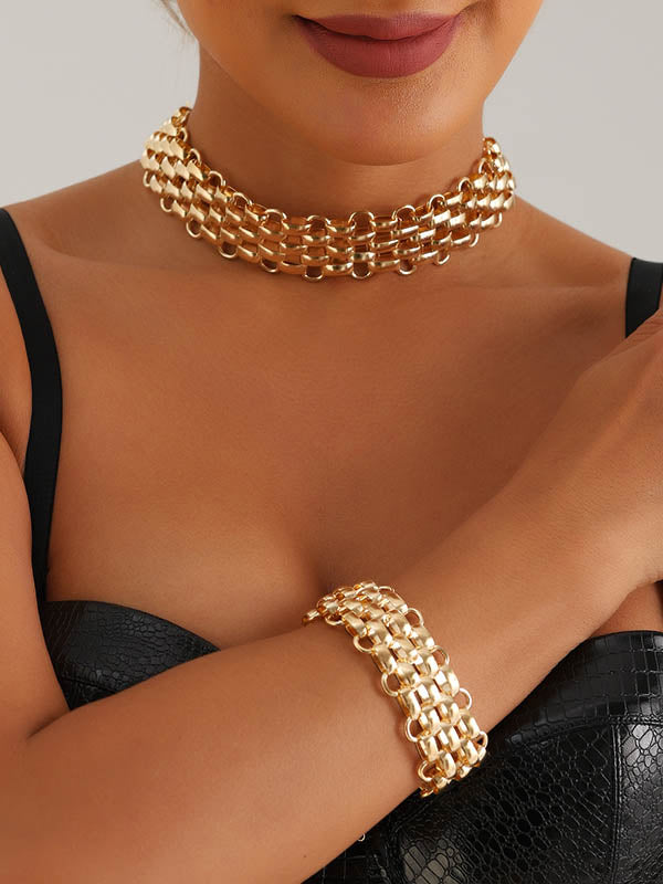 Hollow Solid Color Split-Joint Bracelet Accessories