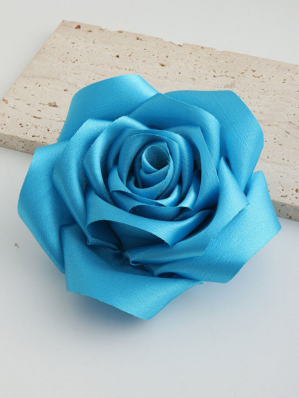 Flower Shape Solid Color Brooch Accessories BLUE One_size