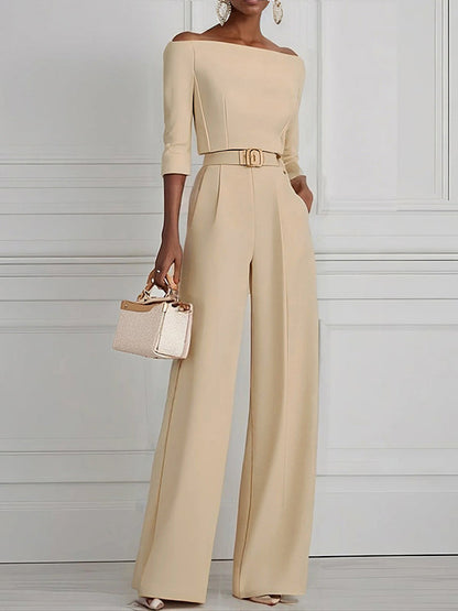 High Waisted Straight Leg Pleated Solid Color Split-Joint Pants Trousers