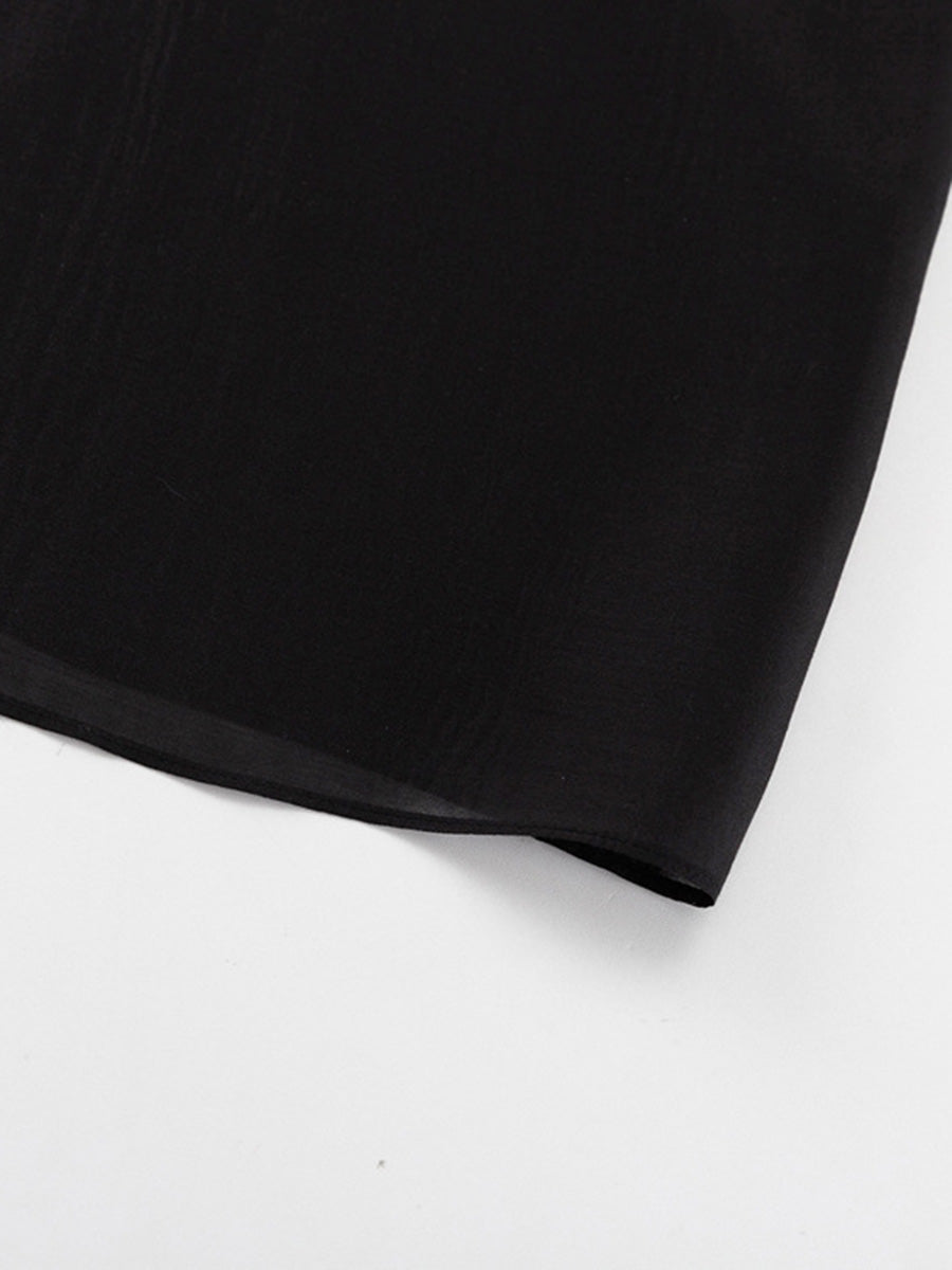 Bodycon High Waisted See-Through Solid Color Split-Joint Skirts Bottoms