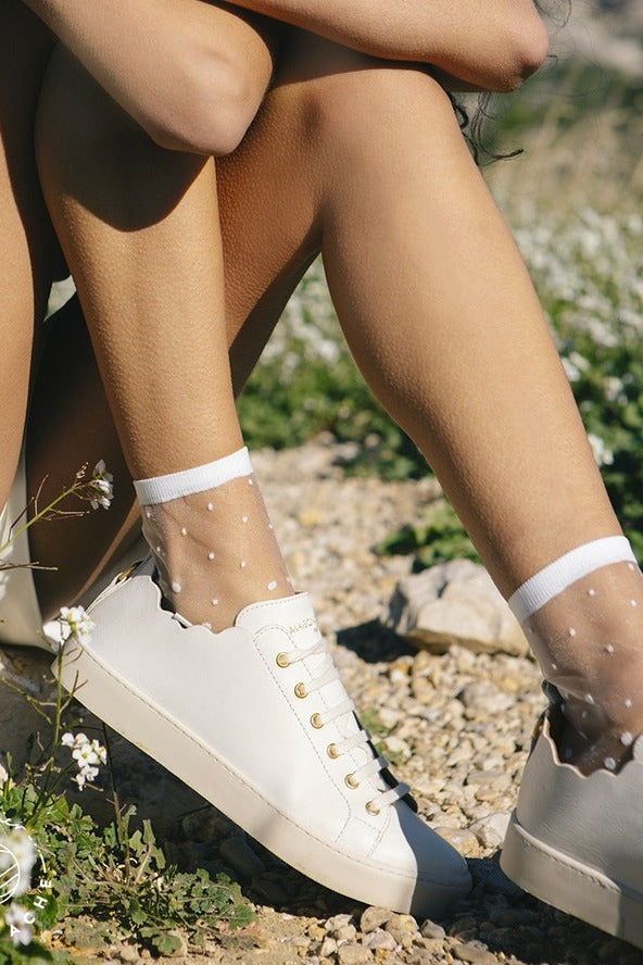 Sheer Plumetis Socks