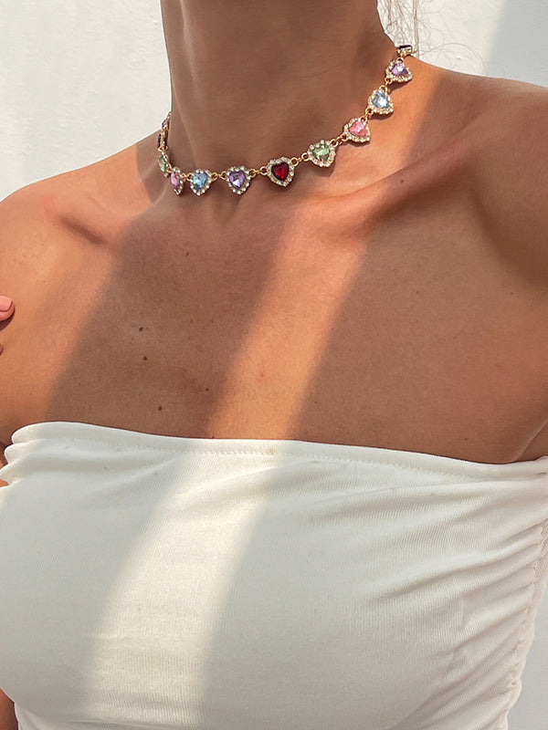 Geometric Heart Shape Necklaces Accessories