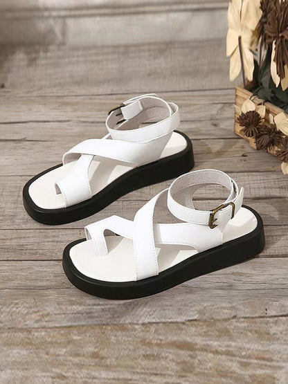 Hollow Solid Color Sandals