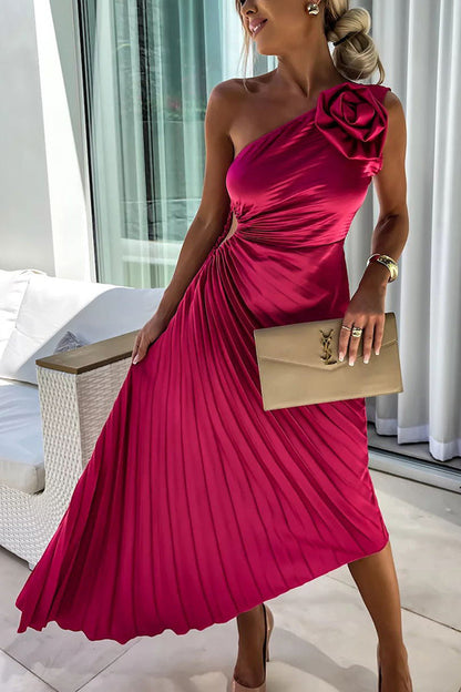 Charlotte | Women's Floral Flowy Draped Dress Cocktail