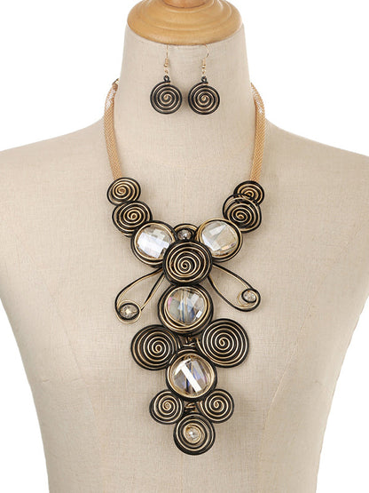 Artisan Gemstone Wirework Necklace & Earring Set