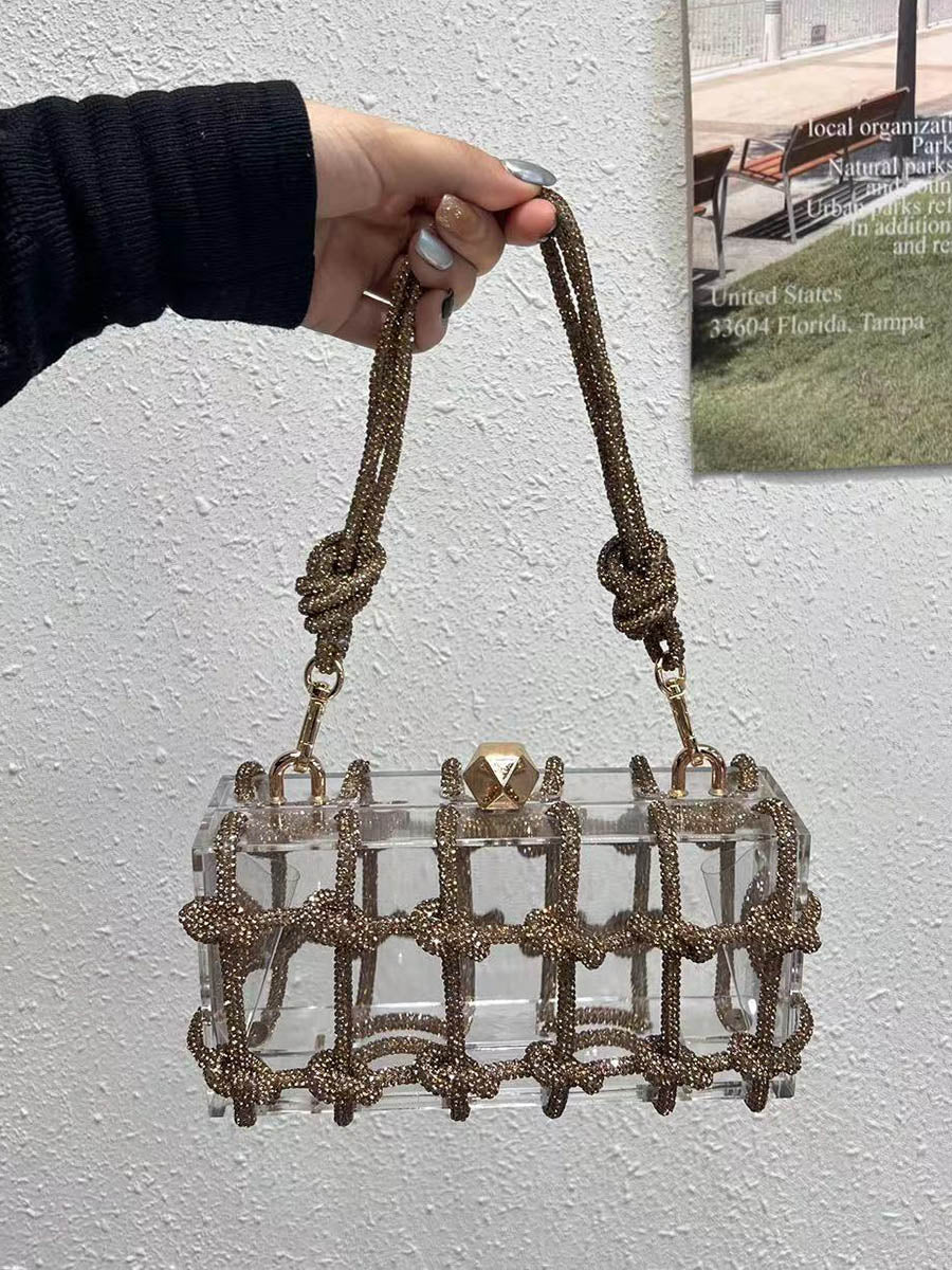 Shiny Geometric Satchels Bags