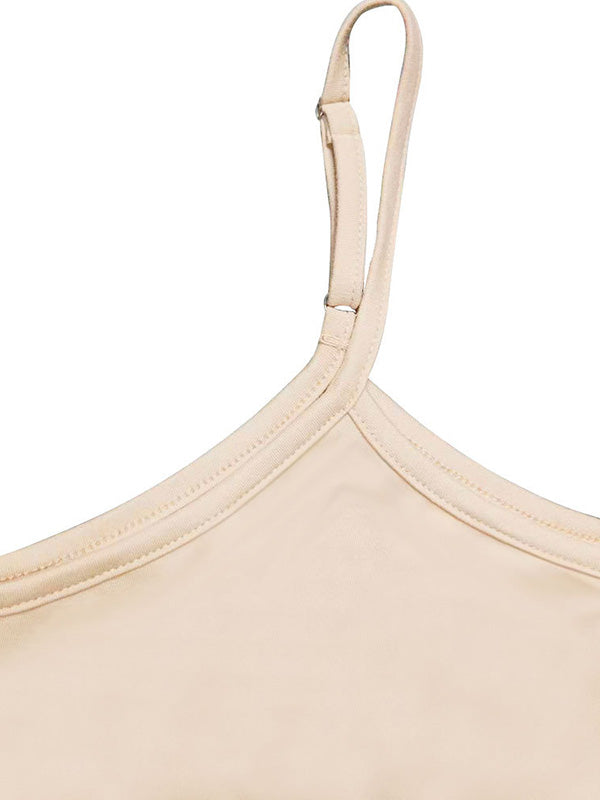 Robe longue ample sans manches asymétrique de couleur unie à col spaghetti 