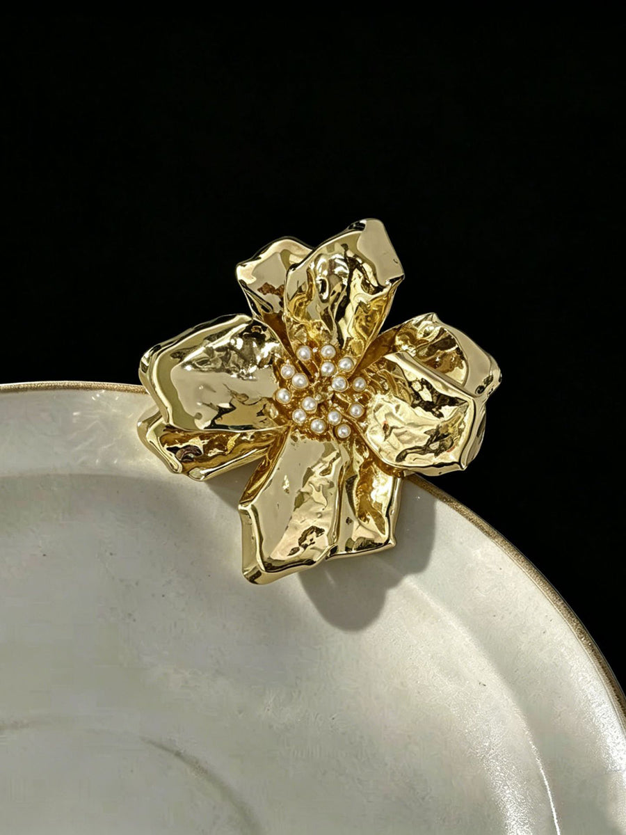 Solid Color Flower Shape Brooch Accessories