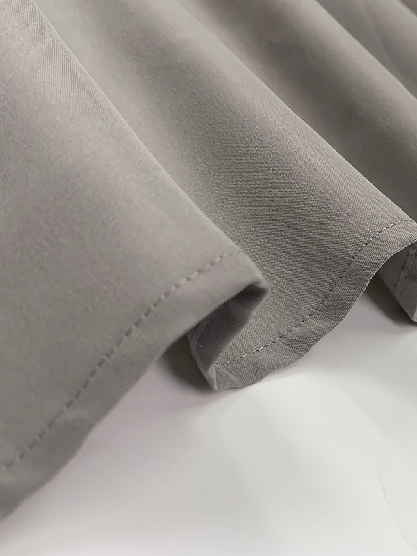 Long Sleeves Loose Solid Color Split-Joint Split-Side Lapel Maxi Dresses Shirt Dress