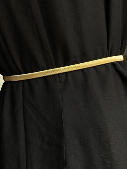 Buckle Geometric Pleated Solid Color Belts