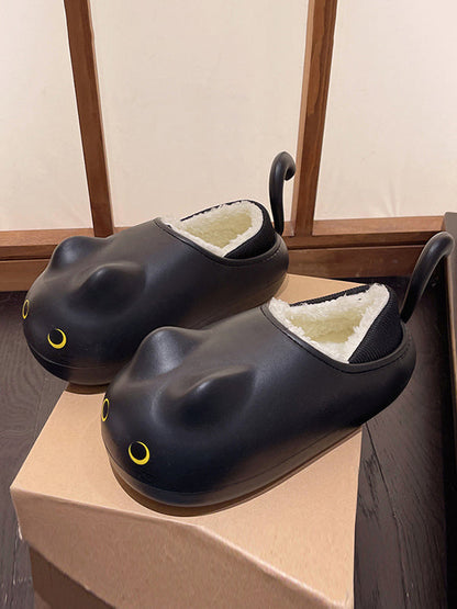 Round-Toe Split-Joint Platform Shoes Slippers